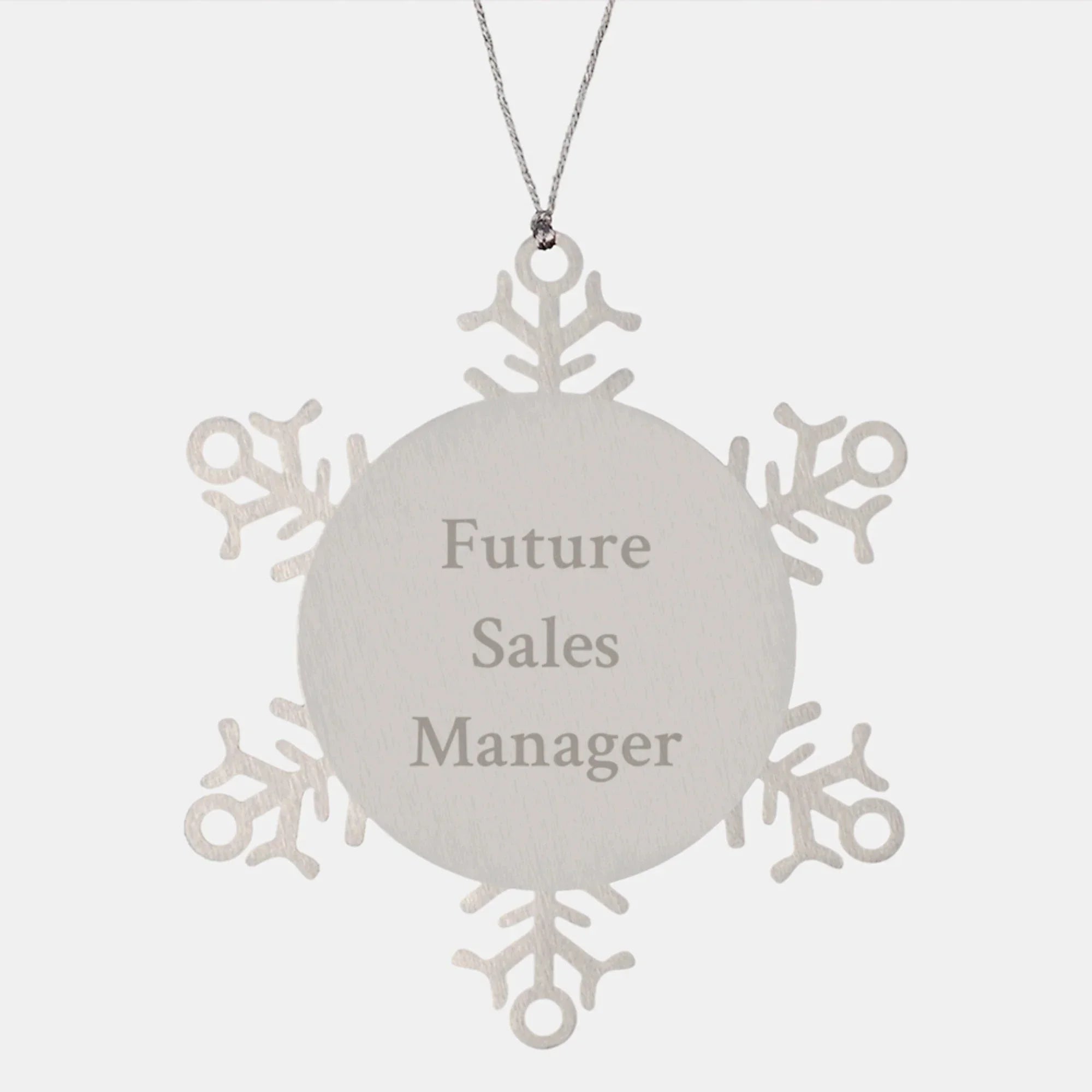 Funny Quotes for Sales Manager, Snowflake Ornament Gift for Sales Team Christmas Unique Gifts from Friends