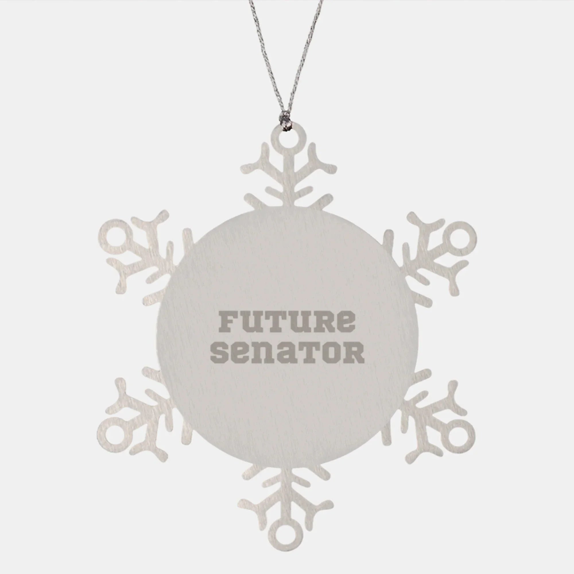 Funny Senator Snowflake Ornament Gifts from Friends and Family for Him or Her - Inspirational Quote Snowflake Decoration for Christmas Unique Gifts