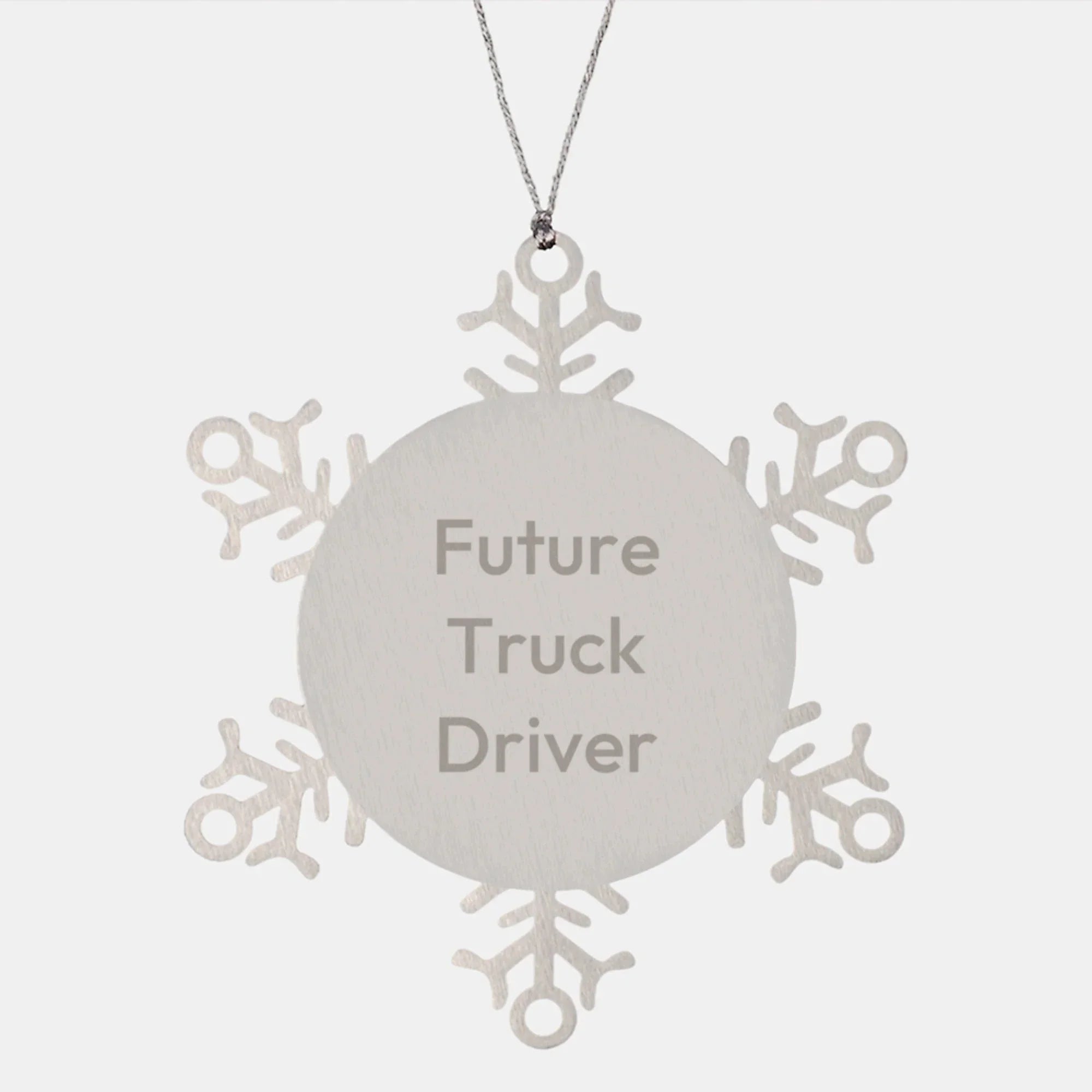 Funny Snowflake Ornament Gifts from Men to Future Truck Driver, Perfect for Christmas Unique Gifts, Truck Driver Christmas Ornament