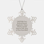 Funny Snowflake Ornaments Gifts from Men to Dental Hygienist Coworkers at Christmas