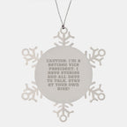 Funny Vice President Snowflake Ornament Gifts from Friends for Men, Unique Christmas Unique Gifts