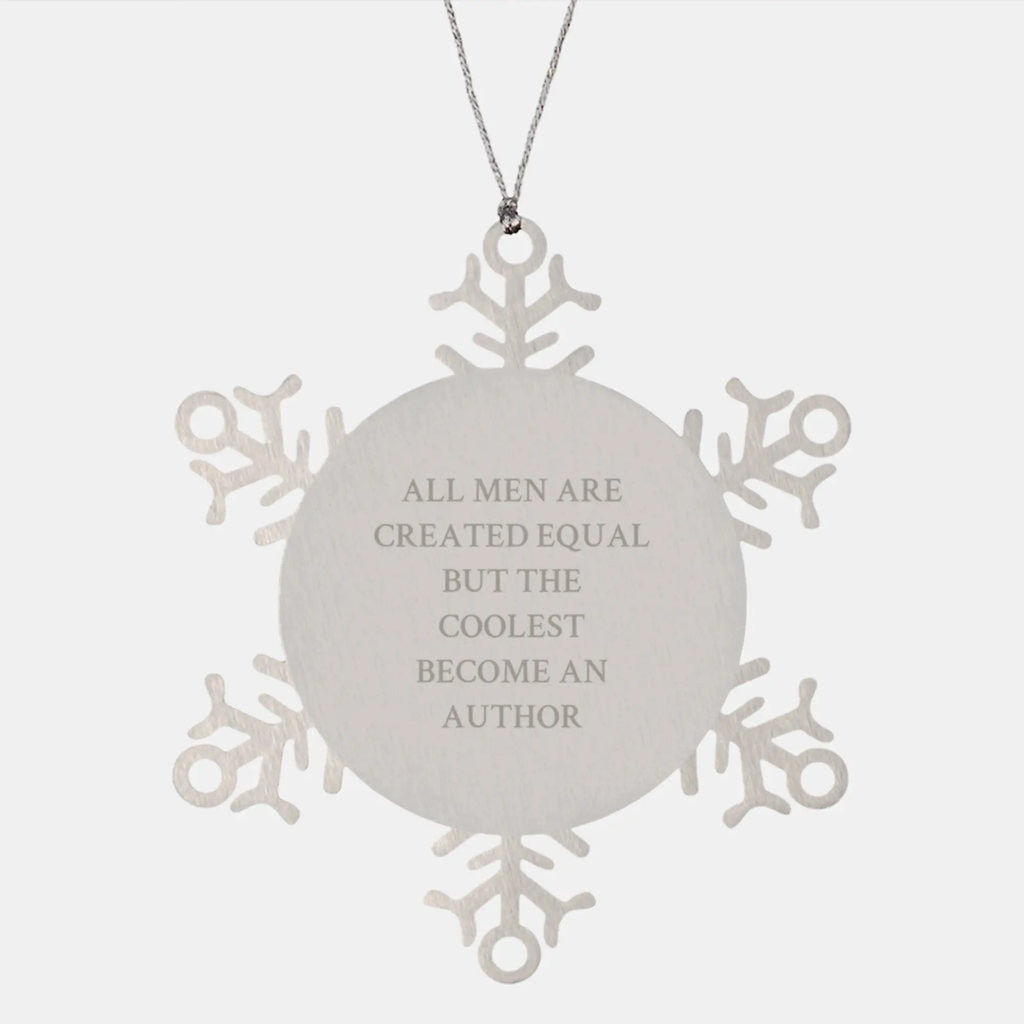 Witty Author Snowflake Ornament for Friends Christmas Gift - Image 1