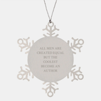 Witty Author Snowflake Ornament for Friends Christmas Gift - Image 1