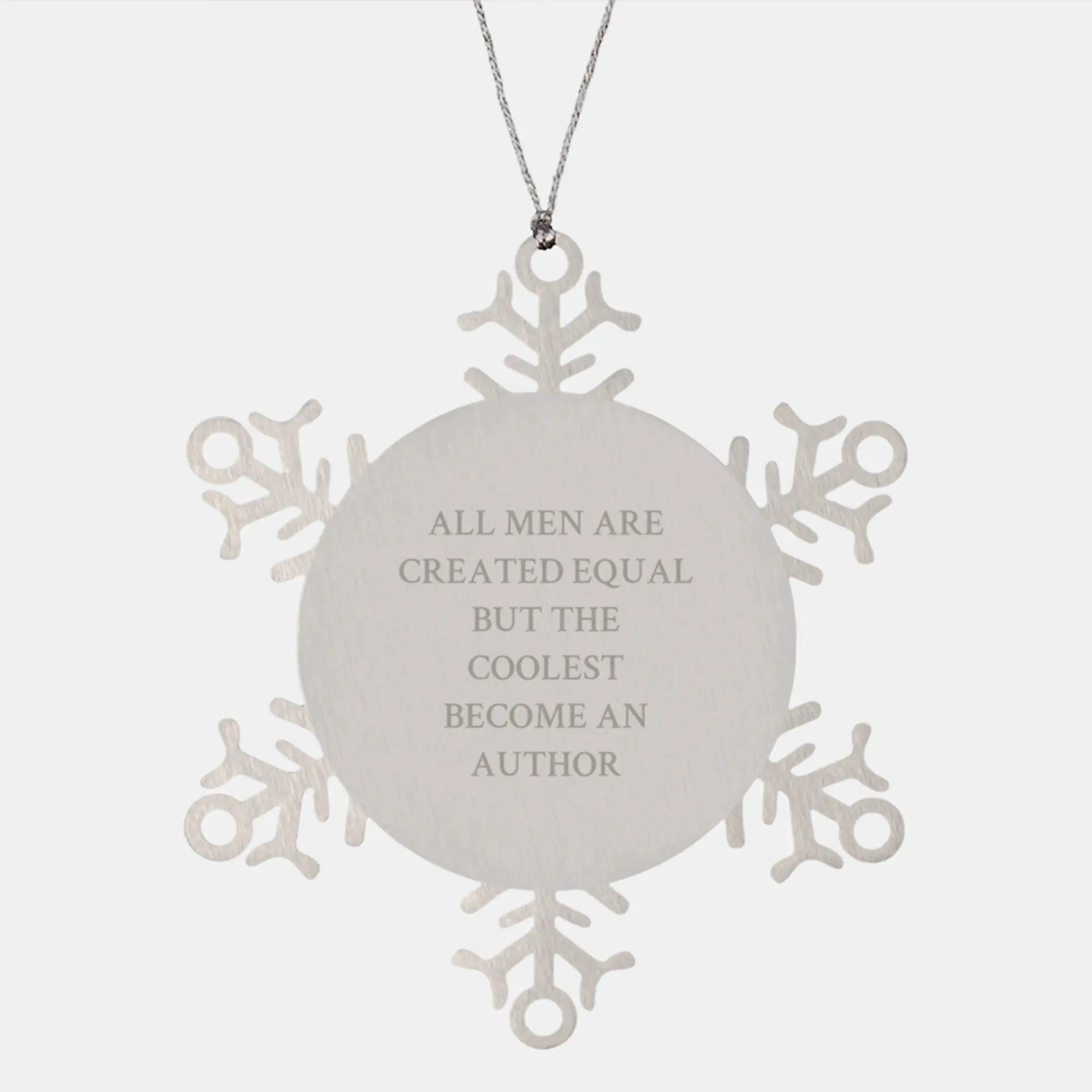 Witty Author Snowflake Ornament for Friends Christmas Gift - Image 1