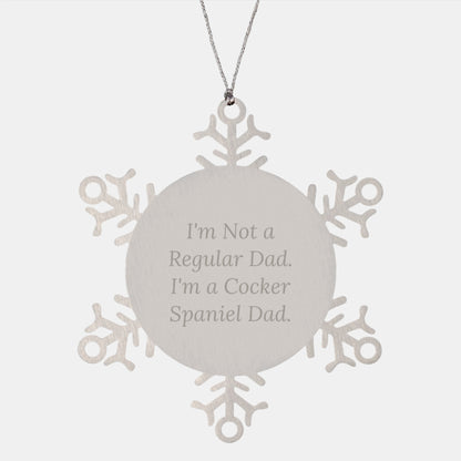Cocker Spaniel Dog Snowflake Ornament Gifts for Men from Women, Funny Christmas Unique Ornaments - Image 1