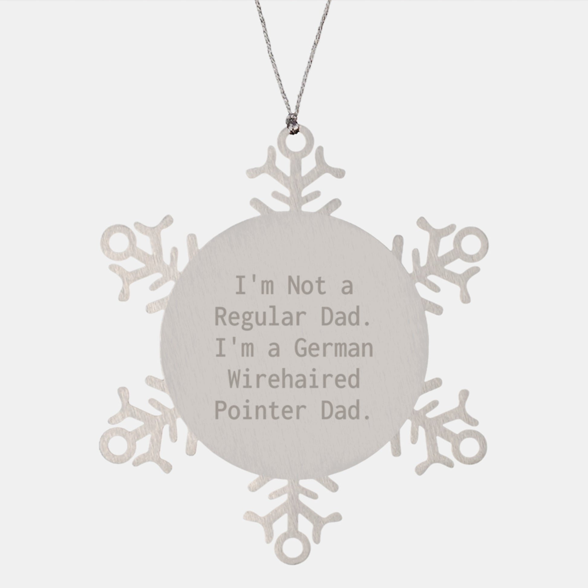 German Wirehaired Pointer Dog Funny Snowflake Ornament Gifts for Dad, German Wirehaired Pointer Dog Lover Christmas Unique Gifts from Men - Image 1