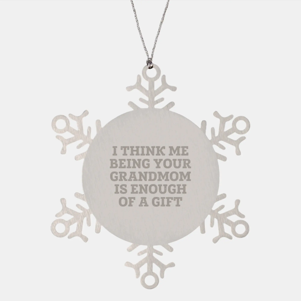 Christmas Gift Snowflake Ornament for Her – Grandmom Keepsake Present - Image 1