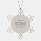 Christmas Gift Snowflake Ornament for Her – Grandmom Keepsake Present - Image 1