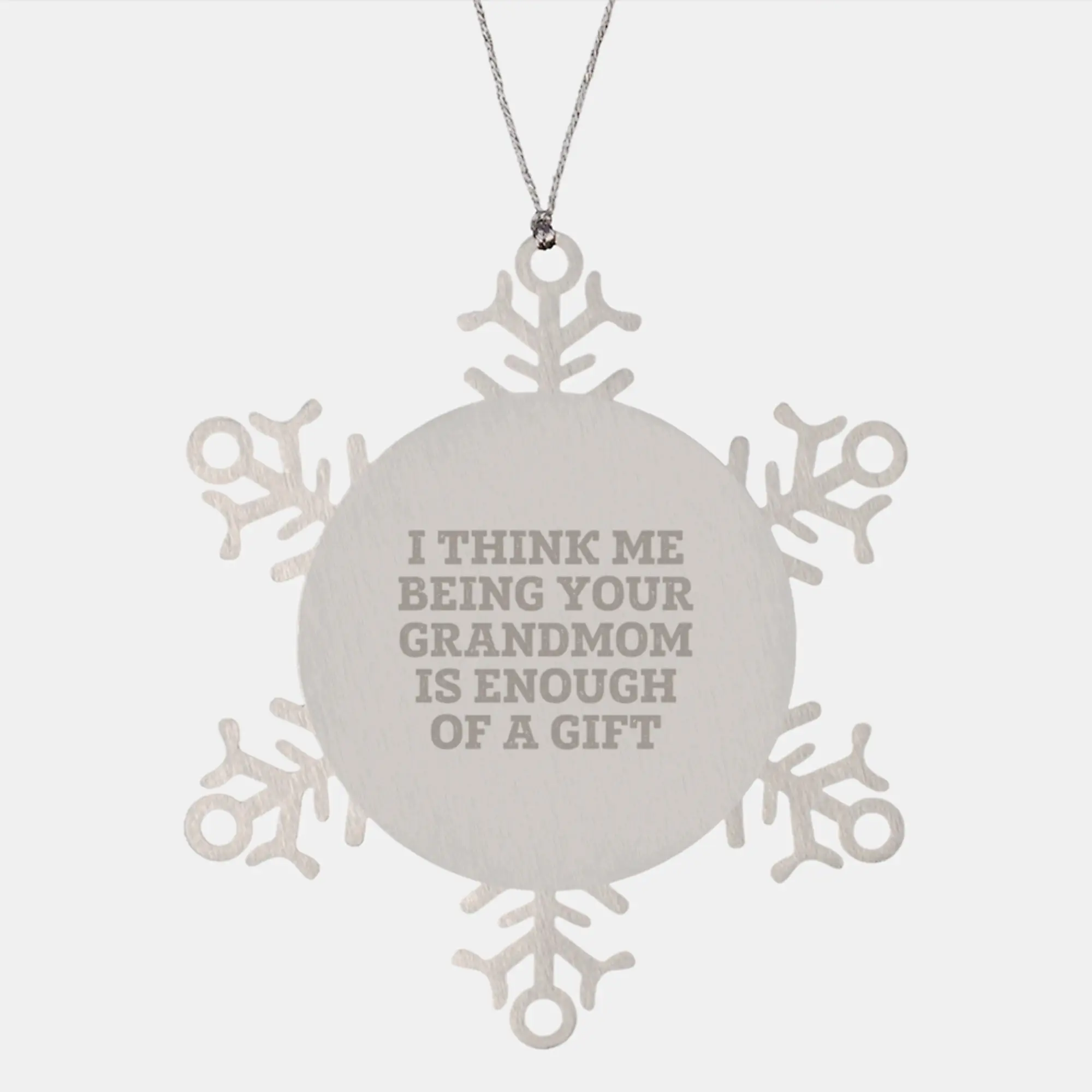 Christmas Gift Snowflake Ornament for Her – Grandmom Keepsake Present - Image 1