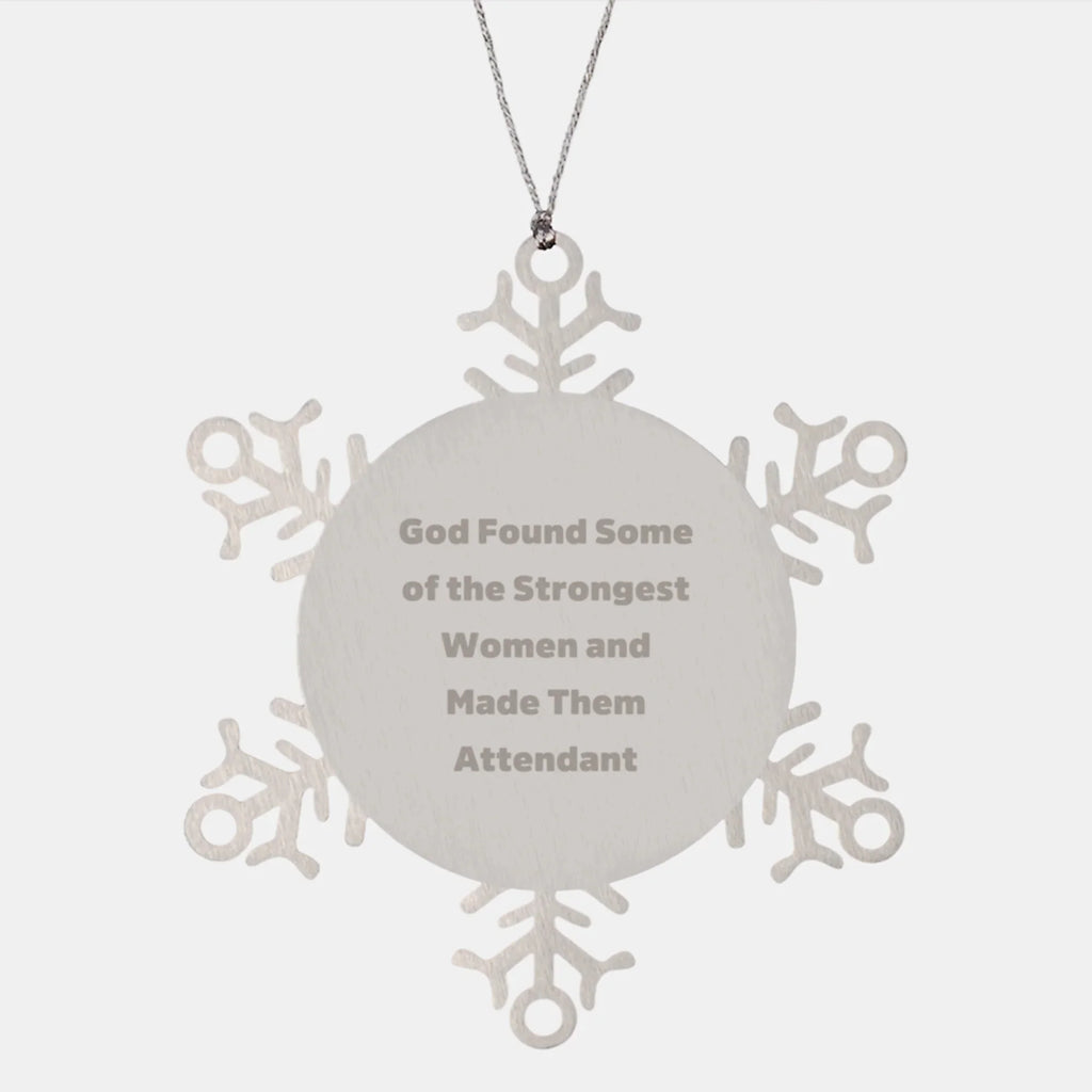 Funny Inspirational Attendant Gifts from Men to Women Attendants on Christmas Unique Snowflake Ornament