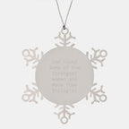 Biologist Snowflake Ornament Gifts from Friends, Funny Quote Women Christmas Unique Decorations for Biologist Home Office Desk