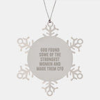 Funny CFO Gifts for Women from Friends Men, Christmas Unique CFO Snowflake Ornament, Inspirational CFO Women Gift
