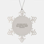 Funny Court Reporter Gifts, Snowflake Ornament for Women, 'God Found Some Of The Strongest Women And Made Them Court Reporter' Quote, Christmas Unique Gifts from Friends