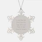 Funny Umpire Gifts from Friends for the Favorite Umpire on Christmas Unique Snowflake Ornament, Stainless Steel, Shatterproof