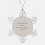 Funny Neurosurgeon Snowflake Ornament Gifts from Friends, Christmas Unique Gifts for Men, Women, Family, and Coworkers - Coffee Gives My Power