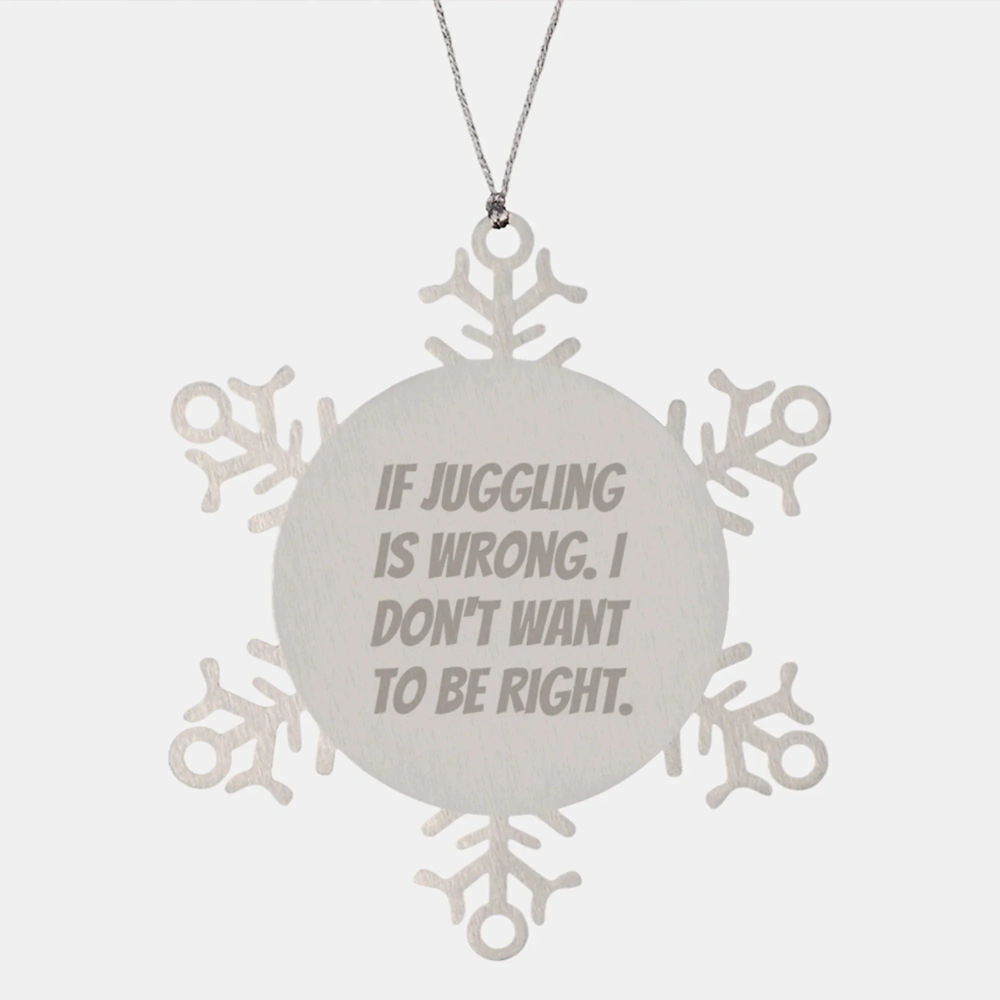 Funny Juggling Snowflake Ornament Gifts from Friends to Juggling Enthusiasts for Christmas Unique Gifts