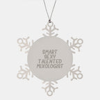 Mixologist Christmas Unique Gifts from Friends for Smart Sexy Talented Bartenders, Snowflake Ornament, Unique Christmas Unique Gifts, Stainless Steel Shatterproof, Funny Snowflake Ornament