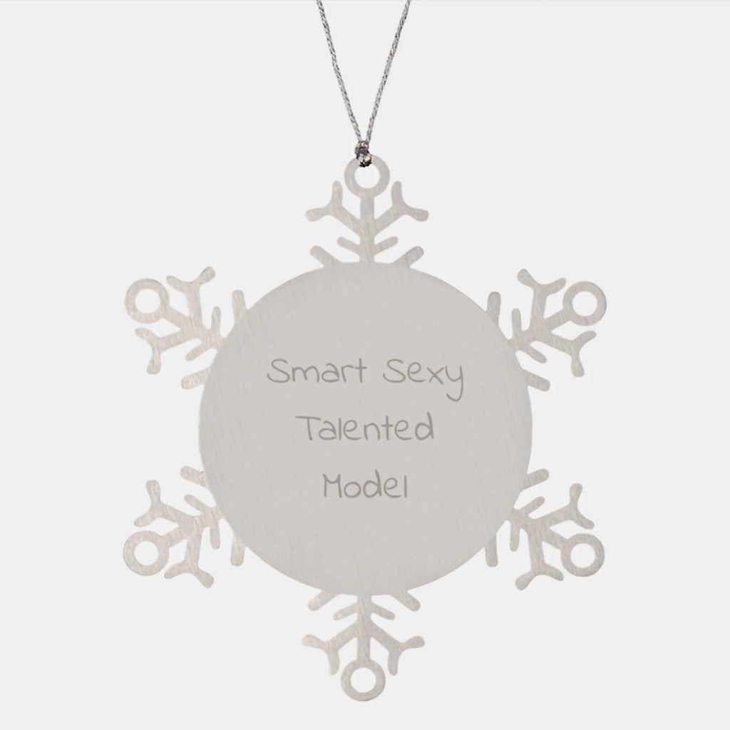 Funny Snowflake Ornament Gifts from Friends, Model Inspirational Christmas Unique Gifts, Smart Sexy Talented Model Ornament Ideas for Men
