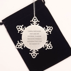 Funny Father Gifts from Men to Dad Snowflake Ornament, I Smile Because You Are My Father, Unique Christmas Unique Gifts - Image 2