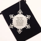 Funny Great Pyrenees Dog Gifts from Family, Snowflake Ornaments for Great Pyrenees Dog Owners, 'You Can't Tell Me What To Do' Christmas Unique Gifts
