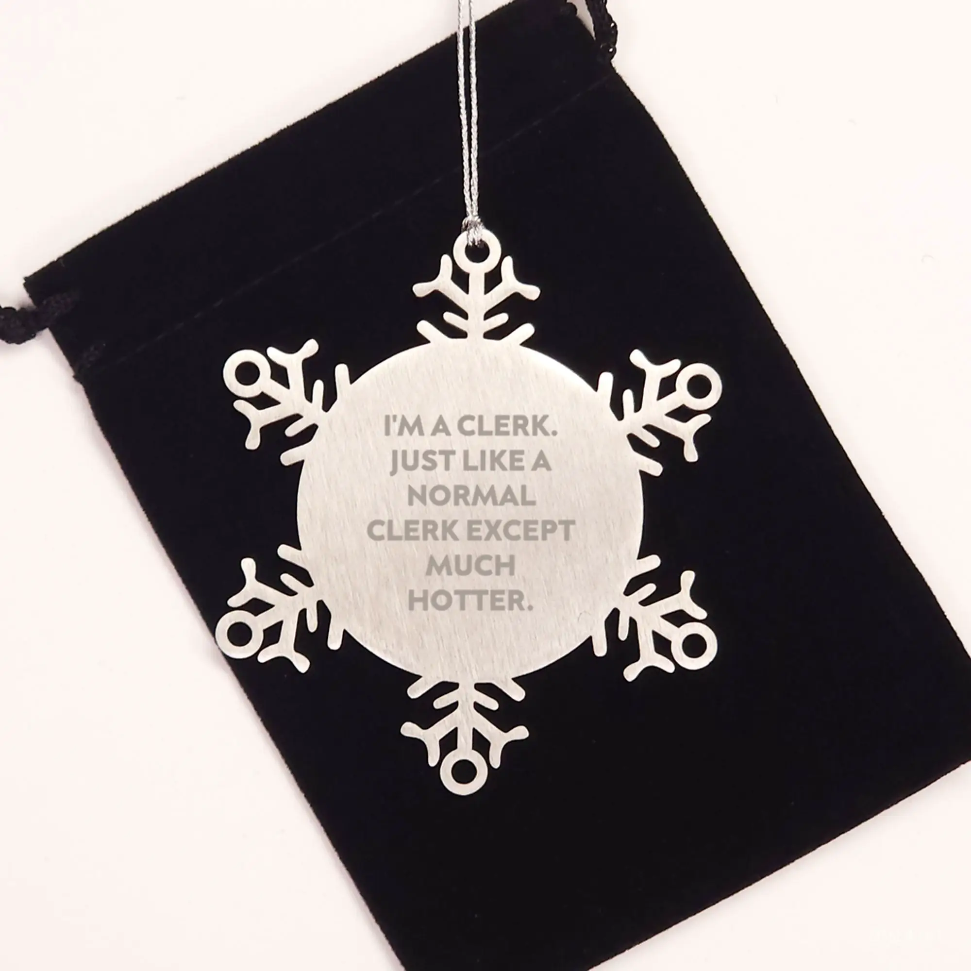 Clerk Snowflake Ornament Premium Keepsake for Him Christmas Gift - Image 2