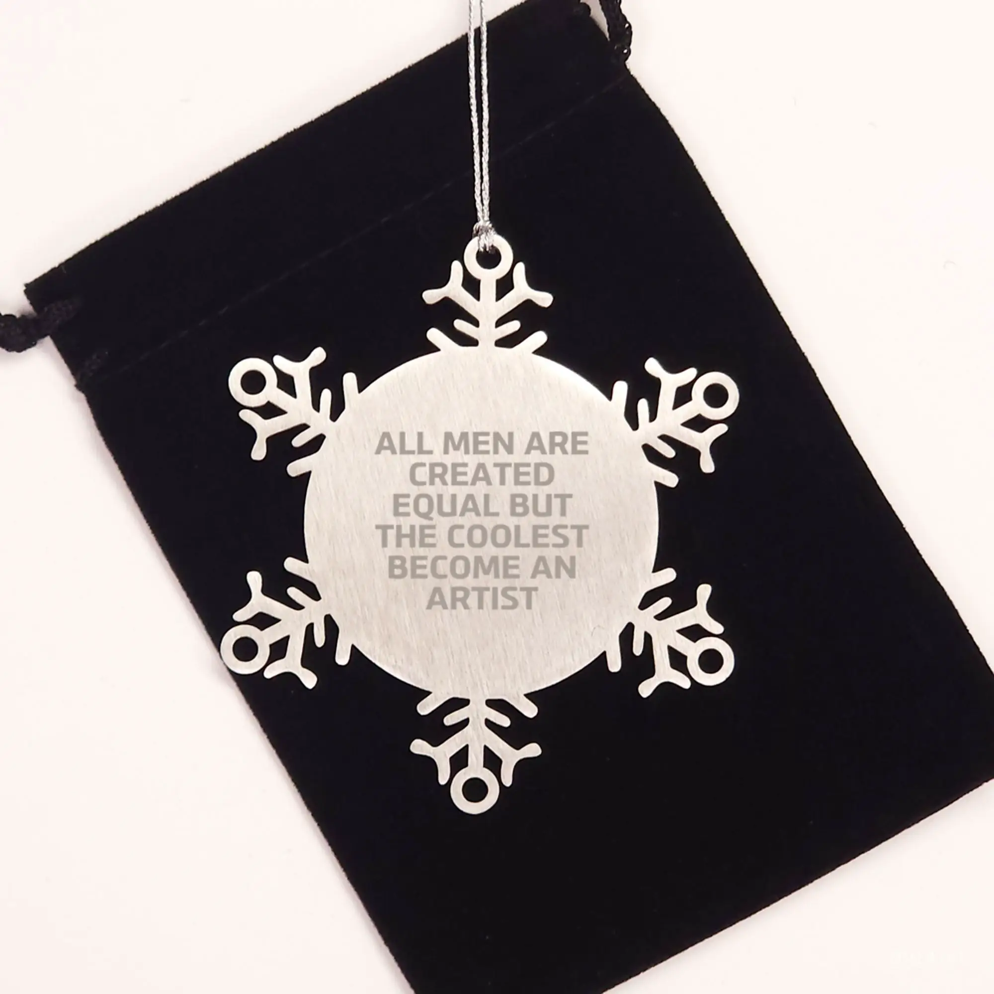 Christmas Gift for Her Artist Snowflake Ornament Present - Image 2