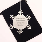 Funny Inspirational Attendant Gifts from Men to Women Attendants on Christmas Unique Snowflake Ornament
