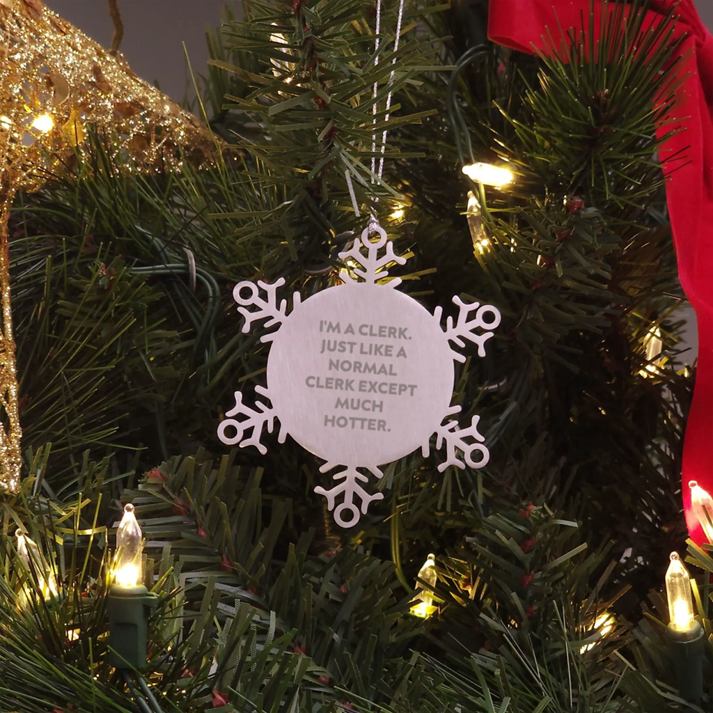 Clerk Snowflake Ornament Premium Keepsake for Him Christmas Gift - Image 3
