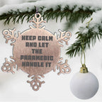 Funny Rescue Worker Christmas Unique Gifts, Snowflake Ornament for Rescue Worker Men, Gifts from Men to Rescue Worker Friends, Rescue Worker Unique Christmas Unique Gifts