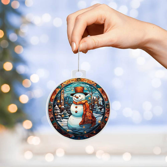 Snowman Acrylic Keepsake Ornament - Mallard Moon Gift Shop