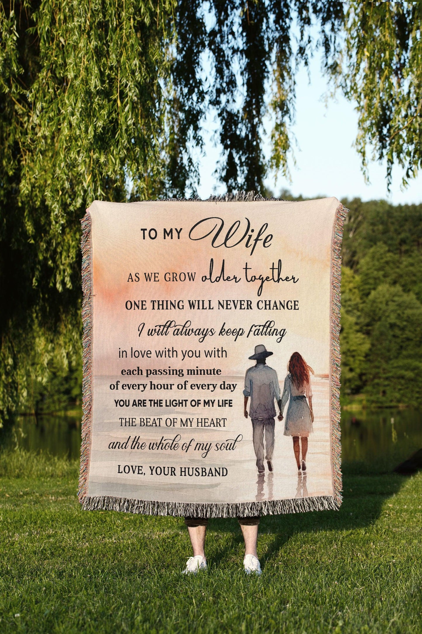 Snuggle with your Wife with this Heirloom Woven Blanket - Mallard Moon Gift Shop