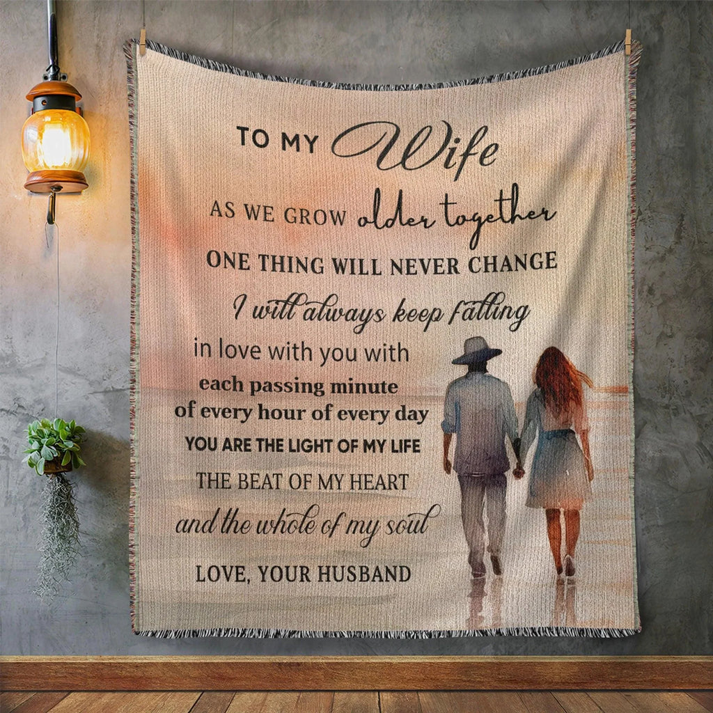 Snuggle with your Wife with this Heirloom Woven Blanket