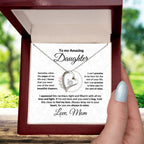To My Amazing Daughter - I Promise - Forever Love Heart Necklace with Message Card and Gift Box