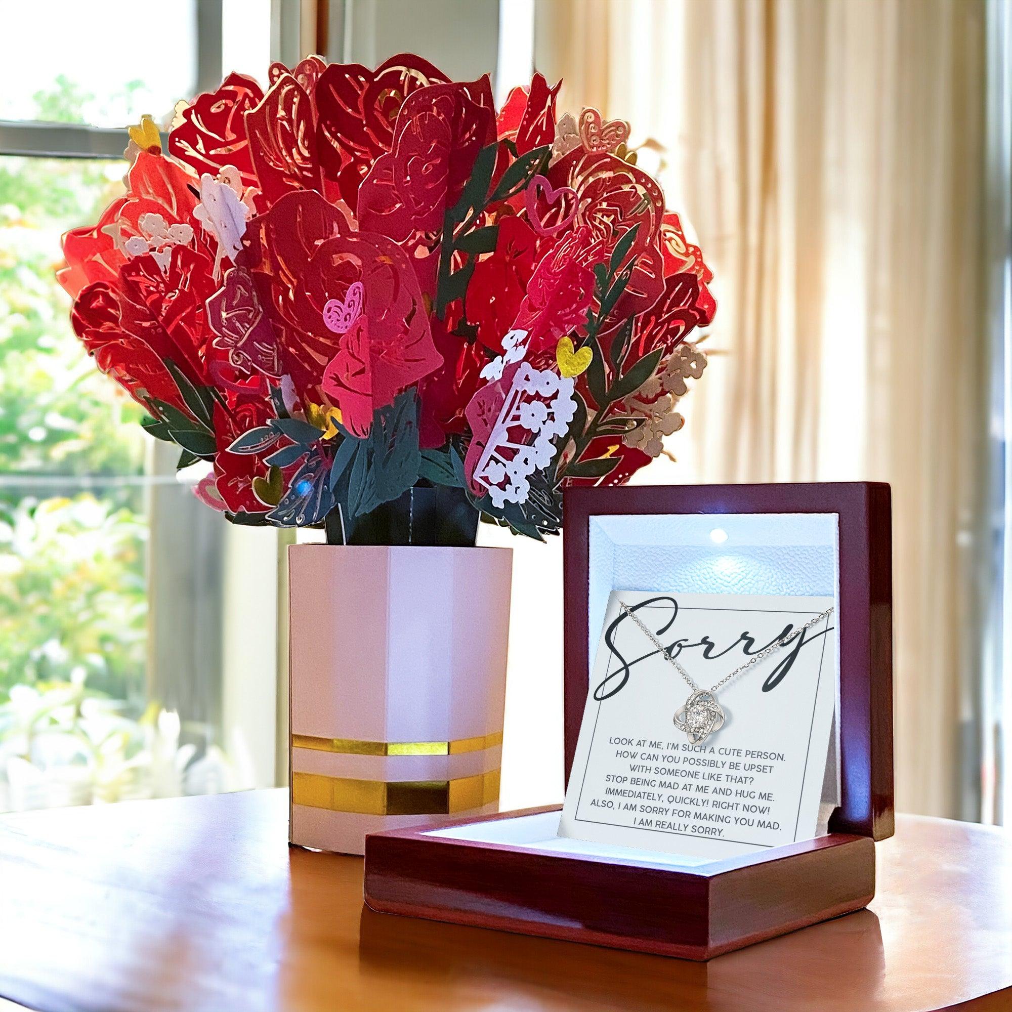 Apology Gift for Girlfriend, Wife, Soulmate - Sorry, Someone Like That - Love Knot Pendant Necklace - Mallard Moon Gift Shop