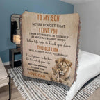 Son Believe in Yourself Personalized Heirloom Woven Cotton Blanket