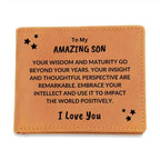 Son Birthday Graduation Custom Leather Wallet