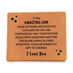 Son Birthday Graduation - Days Filled With Sunshine - Custom Leather Wallet