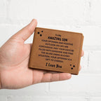Son Birthday Graduation - Days Filled With Sunshine - Custom Leather Wallet