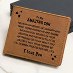 Son Birthday Graduation - Endless Possibilities - Custom Leather Wallet