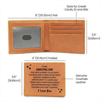 Son Birthday Graduation - Heart Filled with Courage - Custom Leather Wallet
