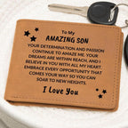 Son Birthday Graduation - I Believe In You - Custom Leather Wallet
