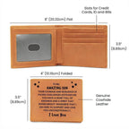 Son Birthday Graduation - I Love You - Custom Leather Wallet