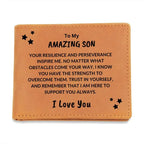 Son Birthday Graduation - Trust in Yourself - Custom Leather Wallet