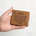 Son Birthday Graduation - You are my Pride and Joy - Custom Leather Wallet