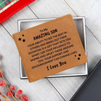 Son Birthday Graduation - You Can Change Lives - Custom Leather Wallet