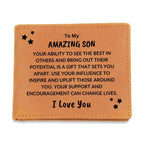 Son Birthday Graduation - You Can Change Lives - Custom Leather Wallet