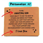 Son Birthday Graduation - You Can Change Lives - Custom Leather Wallet