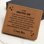 Son Birthday Graduation - You Can Change Lives - Custom Leather Wallet