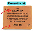 Son Birthday Graduation - Zest For Life - Custom Leather Wallet