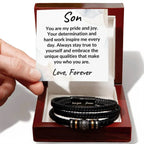 Son Braided Vegan Leather Bracelet: A Lasting Keepsake that Speaks to the Heart